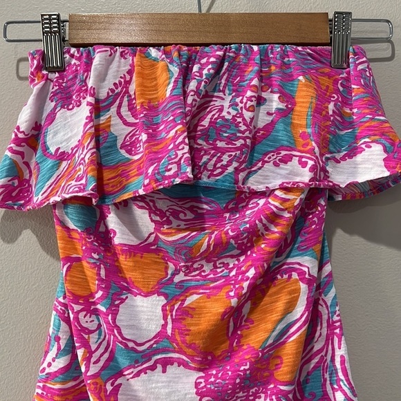 Lilly Pulitzer Pink Strapless Top in size XS - Picture 2 of 8